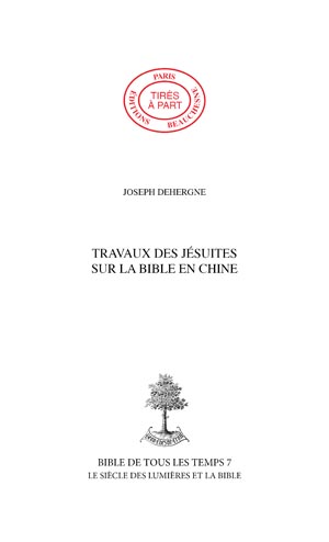 13. TRAVAUX DES JÉSUITES SUR LA BIBLE EN CHINE