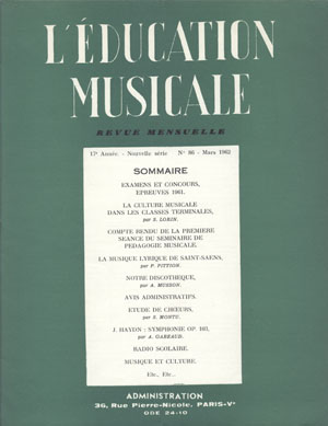 n° 86 mars 1962