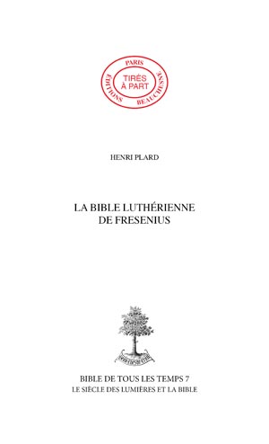 26. LA BIBLE LUTHÉRIENNE DE FRESENIUS